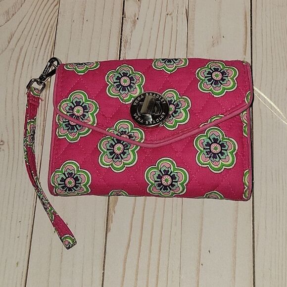 Vera Bradley Pink Floral Wristlet Wallet - Picture 1 of 7
